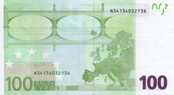 P18N European Union 100 Euro (2002-Draghi)